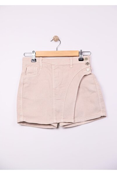 Eleysa Yüksek Bel Geniş Kalıp Şort Etek