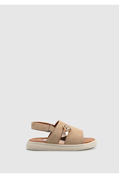 Kiddo Бежеві шкіряні сандалі для дівчаток