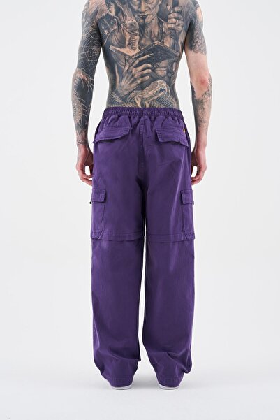Machinist Ανδρικό τζιν παντελόνι Cargo μωβ