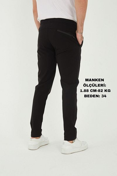 Camp Scoutland Camp546 Outdoor Tactical Water Repellent Multi-Pocket Lycra Ανδρικό μαύρο παντελόνι πεζοπορίας
