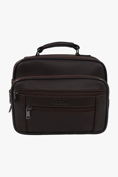 SOSELA 45-3026 Medium Size Men's Brown Handbag