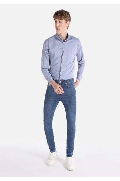 Colin's Pantaloni skinny pentru bărbați, cu talie înaltă, cu picioare înguste, din denim indigo închis