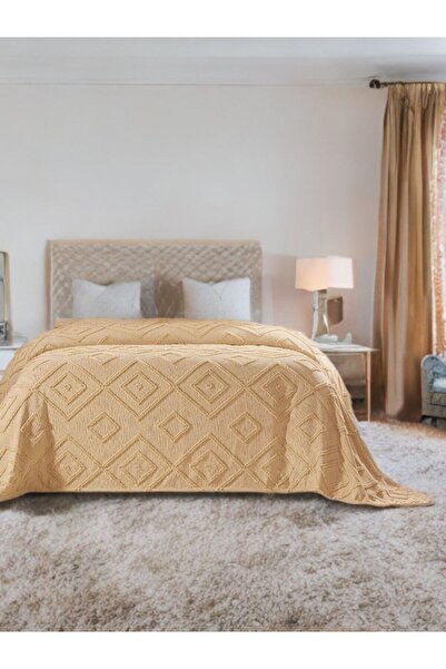 baladı home ev tekstil home collection Ponponlu Çift kişilik pike 1 parça ölçüm 220 250 santim çift kişilik yatak örtüsü nakışlı