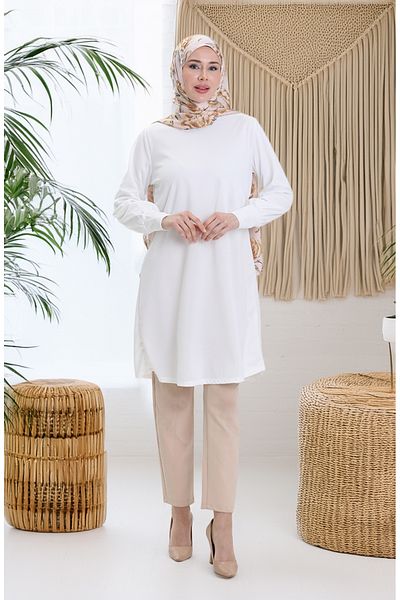 sefamerve Basic Tunic 1120-06 White