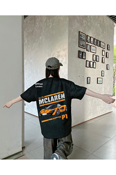 DEEFWEAR Black Luxury Car Brand Back Printed Oversize Unisex T-Shirt -Mingalo...