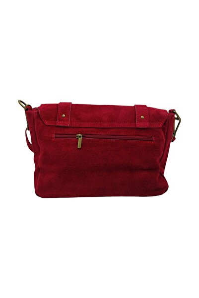 EVoStyle EVoStyle ME25 Bag, Genuine Italian Suede Leather, Red Color, 29 x 19 x 10.50 cm