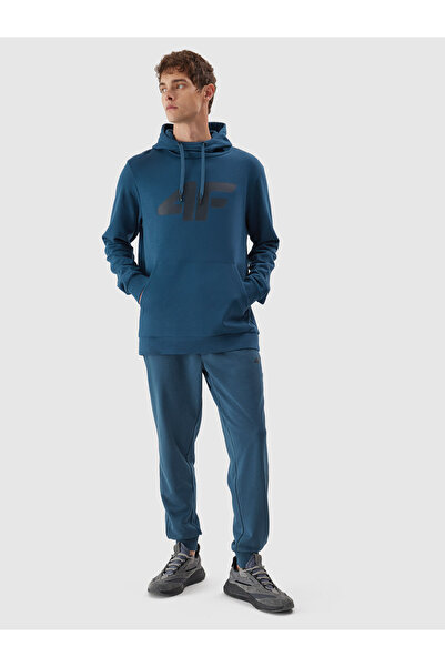 4F Hanorac albastru pentru bărbați M694 SWEATSHIRT