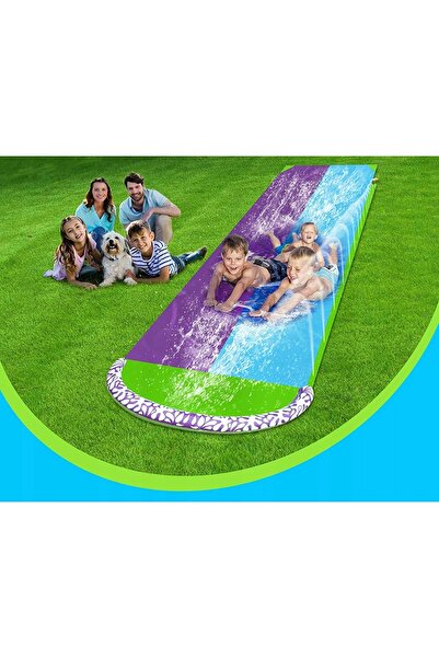 zola Double water slide set, Zola, 2 inflatable boards, 145 x 482 cm, purple/blue