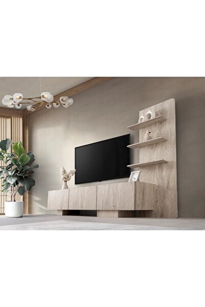 AYDINEV TRAVERTEN MDF TV ÜNİTESİ