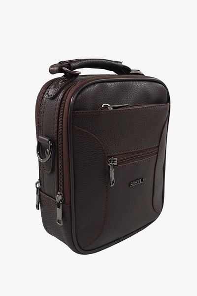 SOSELA 45-3022 Small Size Men's Brown Handbag
