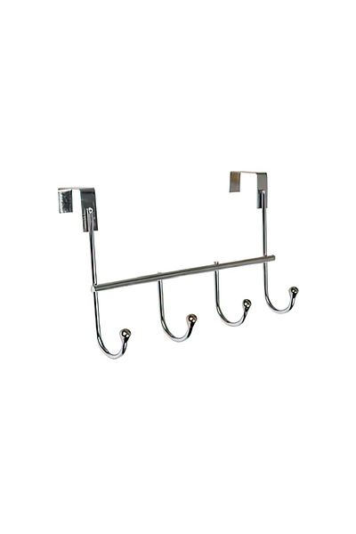 flores Door hanger, metallic, silver, with 4 hooks, 250 mm