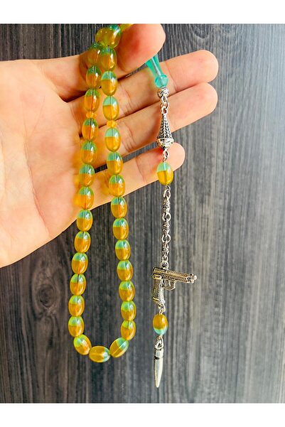TTS TÜRK TESBİH SANATI Airplane Glass Rosary, Alpaca Tassel Detailed, Men's Collectible Rosary