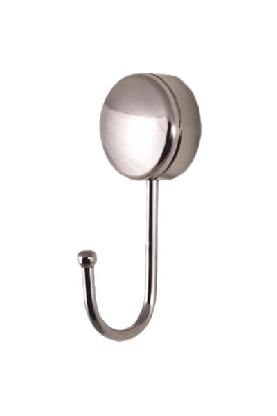 flores Metal bathroom hanger, silver, with 1 hook