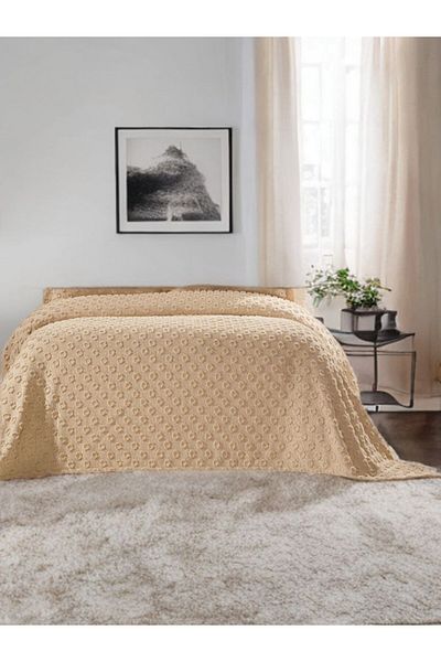 baladı home ev tekstil home collection Double Bedspread with Pompom 220X250 Lighter
