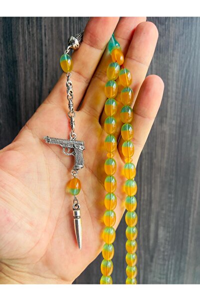 TTS TÜRK TESBİH SANATI Airplane Glass Rosary, Alpaca Tassel Detailed, Men's Collectible Rosary