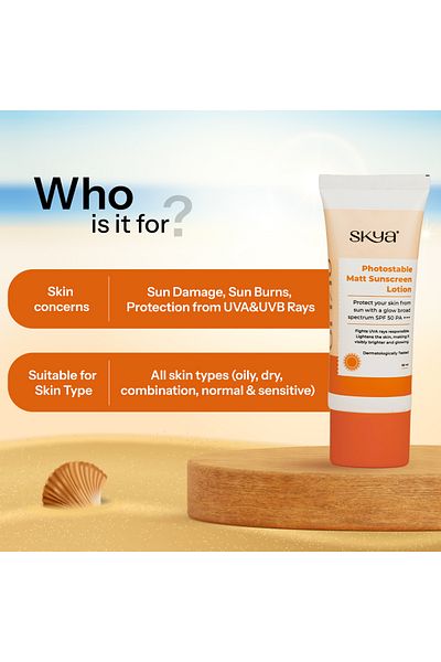 skya Photostable Matt Sunscreen Lotion, 50 ml