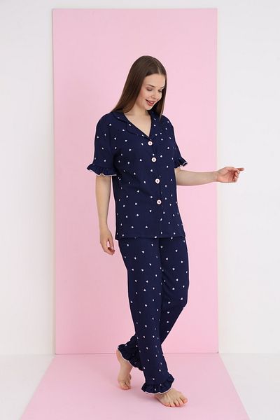 ELİTOL BURLAP BUTTONED PYJAMA SET