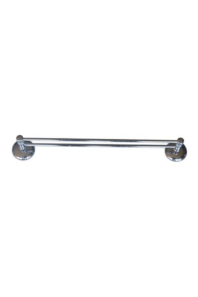 flores Metal towel rack, double, shiny chrome, 400 mm
