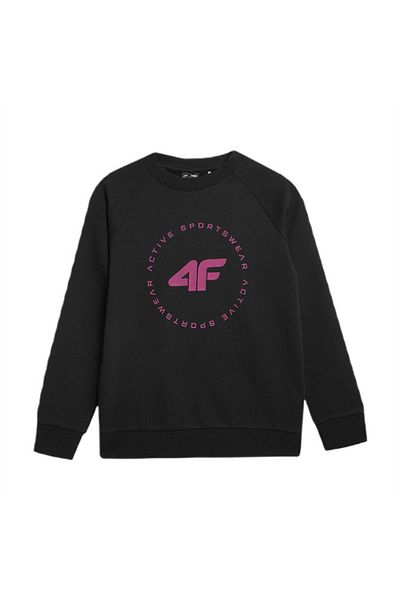 4F Hanorac F637 pentru fete, hanorac negru