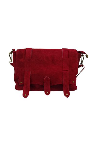 EVoStyle EVoStyle ME25 Bag, Genuine Italian Suede Leather, Red Color, 29 x 19 x 10.50 cm
