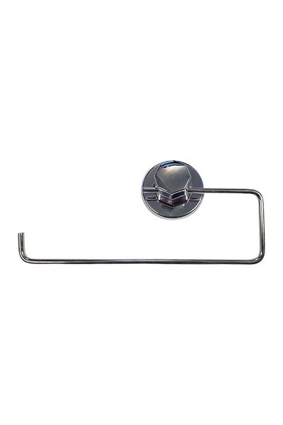 flores Metal holder for paper and towel, mechanical or suction cup attachment, shiny chrome, 250 mm