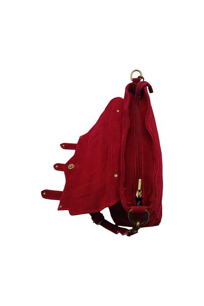 EVoStyle EVoStyle ME25 Bag, Genuine Italian Suede Leather, Red Color, 29 x 19 x 10.50 cm