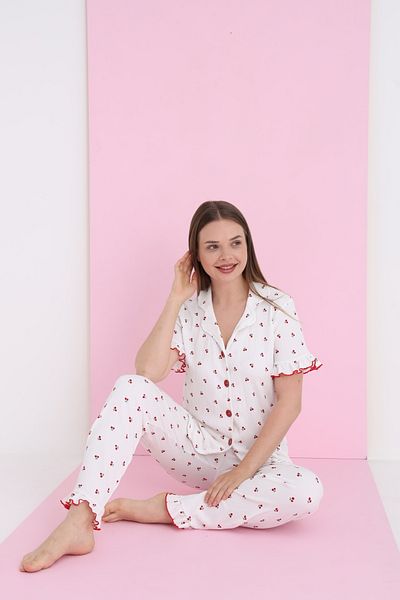 ELİTOL BURLAP BUTTONED PYJAMA SET