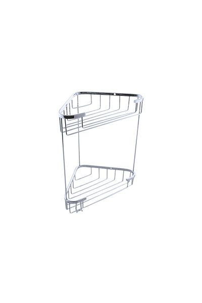 flores Bathroom shelf, stainless steel, 2 shelves, 180 x 180 mm, S202