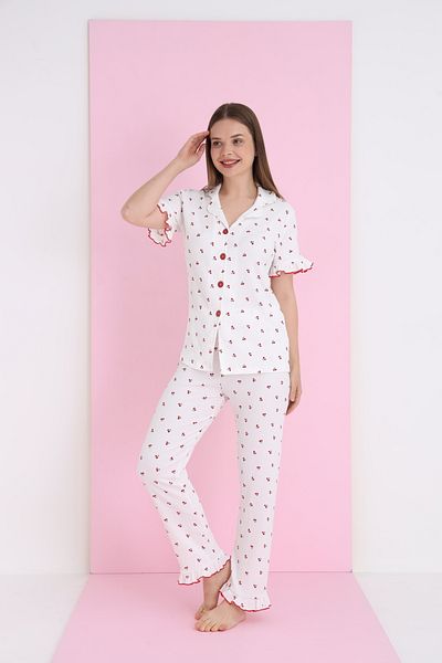 ELİTOL BURLAP BUTTONED PYJAMA SET