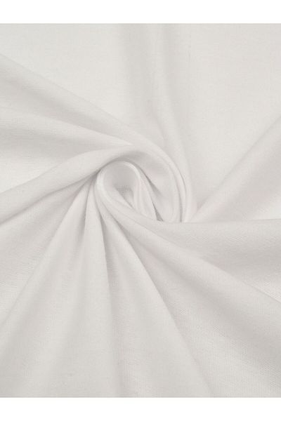iki iplik White Single Jersey Fabric - 100% Cotton, 170 cm Width - Combed Cotton Fabric