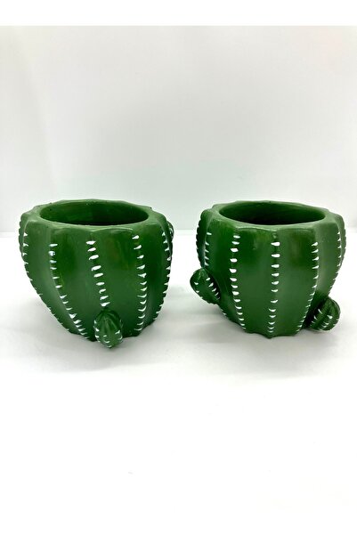 Store حامل قلم الصبار زهرة وعاء حلية مجموعة من 2