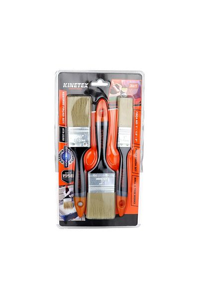KİNETEX 3 Pcs - No:1 Inch / 1.5 Inch / 2 Inch Shortcut Brush Set