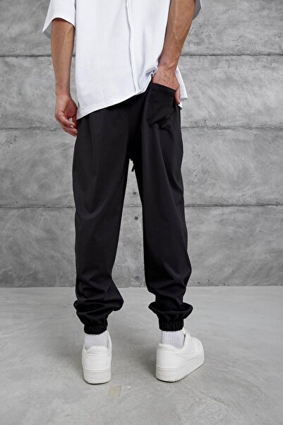 NOMARC Ανδρικό μαύρο ύφασμα Nmrc Parachute με ελαστικό κάτω μέρος της φόρμας