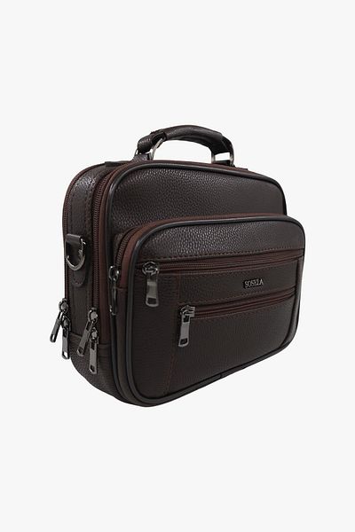 SOSELA 45-3026 Medium Size Men's Brown Handbag