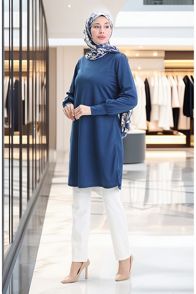 sefamerve Basic Tunic 1120-04 Indigo