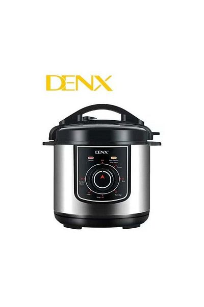 Denx طنجرة ضغط كهربائية رقمية سعة 6 لتر، 1000 واط من الفولاذ المقاوم للصدأ، تحكم باللمس قابل للبرمجة، طنجرة متعددة الاستخدامات
