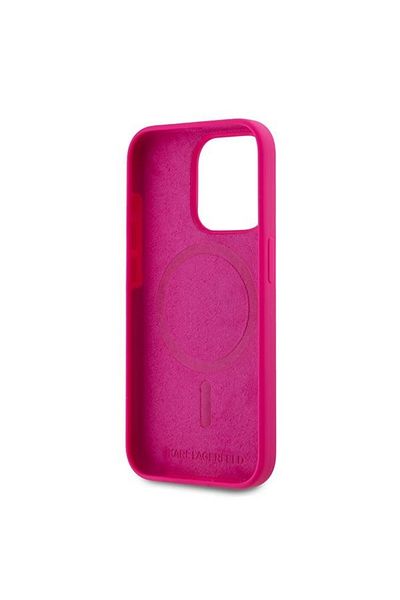 Karl Lagerfeld Carcasă pentru iPhone 15 Pro Max, silicon MagSafe, Karl Lagerfeld - Fuchsia