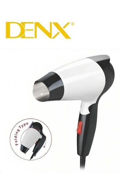 Denx مجفف شعر احترافي قابل للطي، 500 واط، DX1345