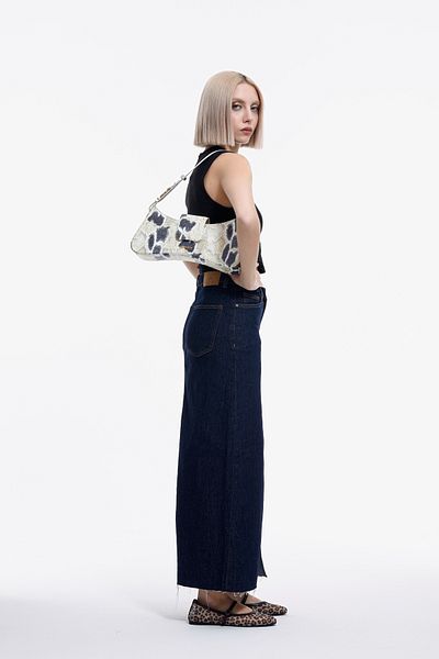 LOVENTA Adjustable Strap Shoulder Bag Greta Snake Pattern