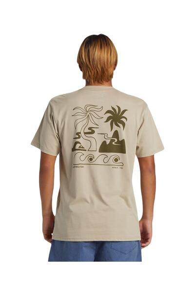 Quiksilver Aqyzt09562 Tropical Breeze Purple Men's T-Shirt Beige