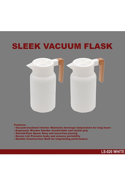 TrentonGCC Premium Vacuum Flask with Wooden Handle - Set of 2