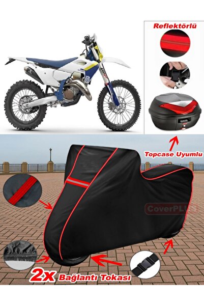 CoverPlus Husqvarna Te 250I Tarpaulin Black Topcase Rear Bag Compatible Motor...
