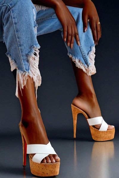 PayBuy Pantofi Eleganti de Dama Mantara Papuci cu Toc Inalt Subtire Pantofi de Seara cu Design Special