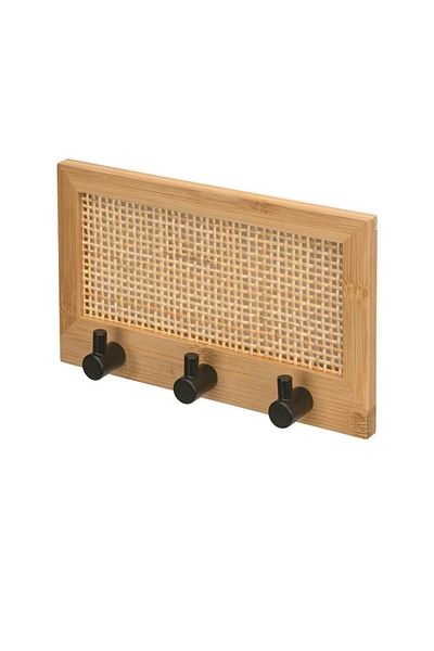 Saban Key Holder Bamboo Wall Mounted with 3 Hooks T18