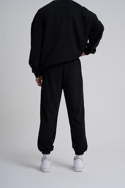 Machinist Men's Basic Solid Jogger Relaxed Black Sweatpants