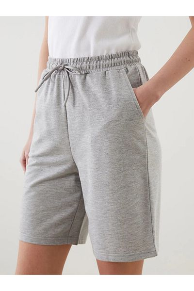 LC Waikiki Lcwaikiki Classic Black Elastic Waist Women Shorts