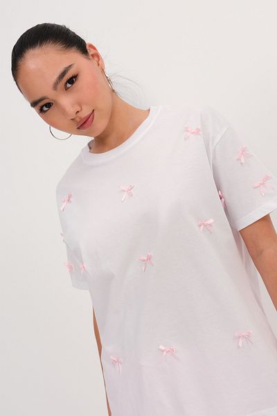 Addax Bow Detailed T-Shirt P10441-U12