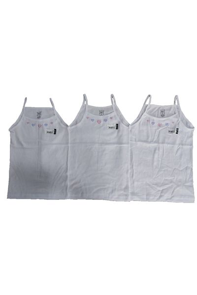 Pardon Girl's Rope Strap Undershirt Embroidered 6 Pieces