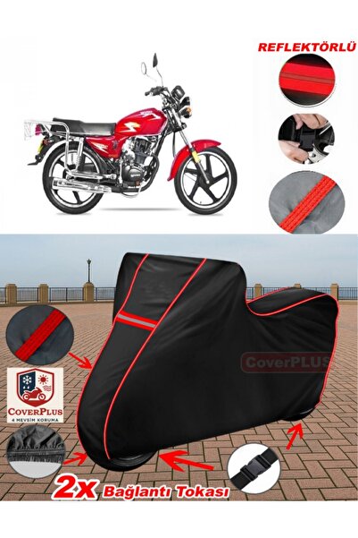 CoverPlus ل Yuki YK 100-2A أبولو القماش المشمع الأسود للدراجات النارية القماش...