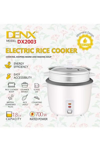 Denx طنجرة أرز سعة 1.8 لتر